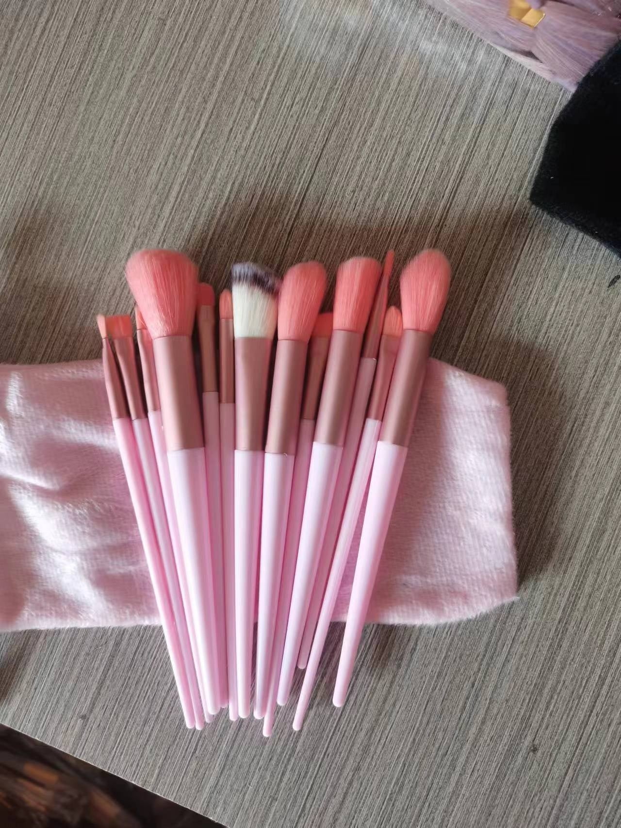 13 PCs Purpleflower Holly Leaf Makeup Brushes - NUA BELLA