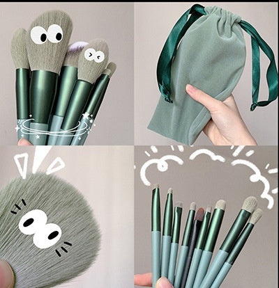 13 PCs Purpleflower Holly Leaf Makeup Brushes - NUA BELLA