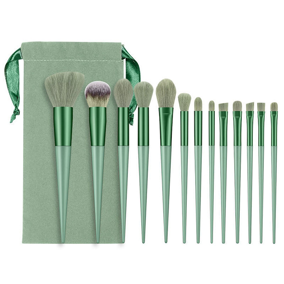 13 PCs Purpleflower Holly Leaf Makeup Brushes - NUA BELLA