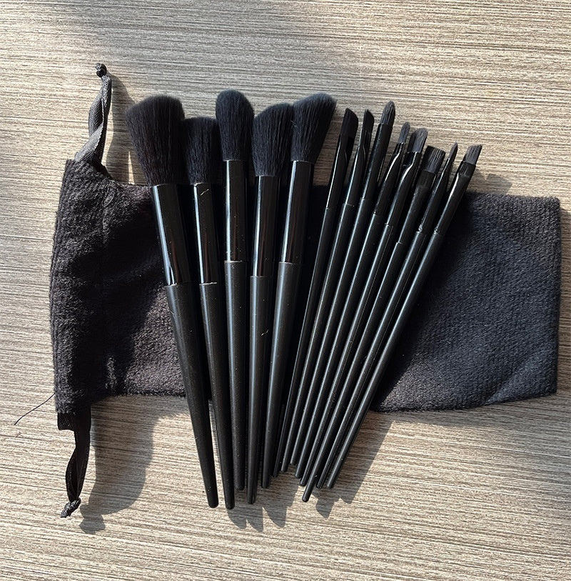 13 PCs Purpleflower Holly Leaf Makeup Brushes - NUA BELLA