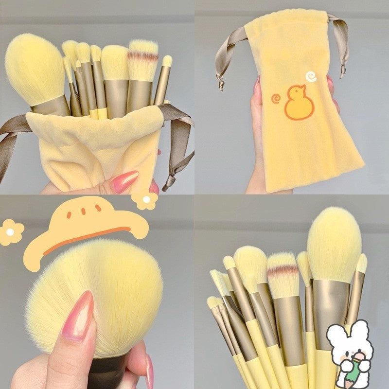 13 PCs Purpleflower Holly Leaf Makeup Brushes - NUA BELLA