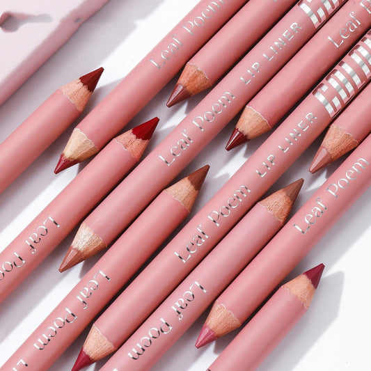 Set of Leal Poem lip liner pencils on a light background